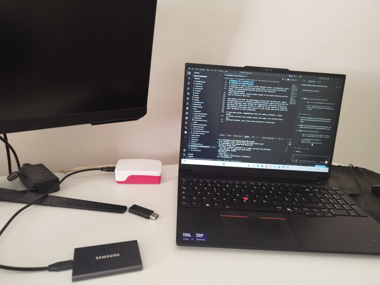 The benchmark rig